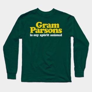 Gram Parsons Is My Spirit Animal / Retro Faded Style Long Sleeve T-Shirt